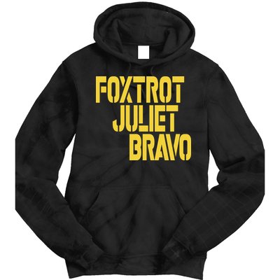 Foxtrot Juliet Bravo Tie Dye Hoodie