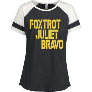 Foxtrot Juliet Bravo Enza Ladies Jersey Colorblock Tee