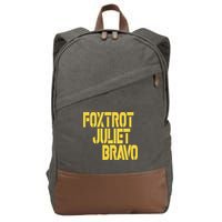 Foxtrot Juliet Bravo Cotton Canvas Backpack