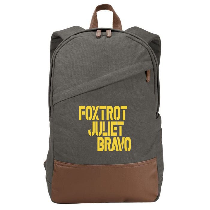 Foxtrot Juliet Bravo Cotton Canvas Backpack