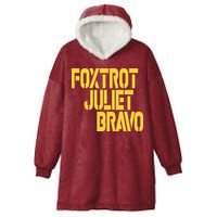 Foxtrot Juliet Bravo Hooded Wearable Blanket