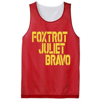 Foxtrot Juliet Bravo Mesh Reversible Basketball Jersey Tank