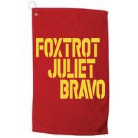Foxtrot Juliet Bravo Golf Towel