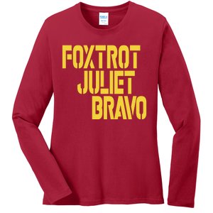 Foxtrot Juliet Bravo Ladies Long Sleeve Shirt