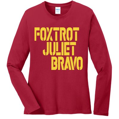 Foxtrot Juliet Bravo Ladies Long Sleeve Shirt