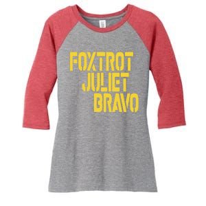 Foxtrot Juliet Bravo Women's Tri-Blend 3/4-Sleeve Raglan Shirt