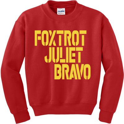Foxtrot Juliet Bravo Kids Sweatshirt