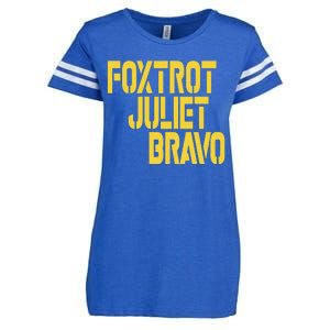 Foxtrot Juliet Bravo Enza Ladies Jersey Football T-Shirt