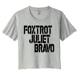 Foxtrot Juliet Bravo Women's Crop Top Tee