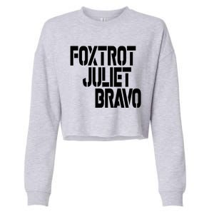 Foxtrot Juliet Bravo Cropped Pullover Crew