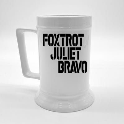 Foxtrot Juliet Bravo Beer Stein