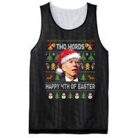 Funny Joe Biden Two Words Happy 4th Of Easter Christmas Mesh Reversible Basketball Jersey Tank