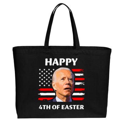 Funny Joe Biden Happy 4th Of Easter Confused 4th Of July Cotton Canvas Jumbo Tote