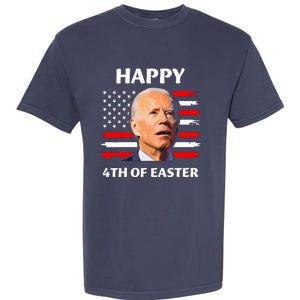 Funny Joe Biden Happy 4th Of Easter Confused 4th Of July Garment-Dyed Heavyweight T-Shirt