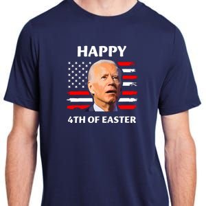 Funny Joe Biden Happy 4th Of Easter Confused 4th Of July Adult ChromaSoft Performance T-Shirt