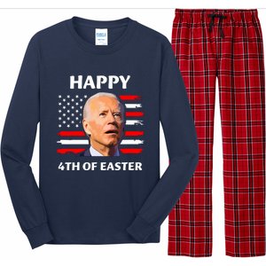 Funny Joe Biden Happy 4th Of Easter Confused 4th Of July Long Sleeve Pajama Set