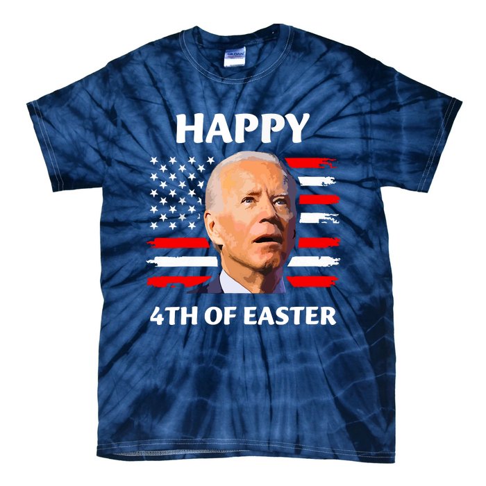 Funny Joe Biden Happy 4th Of Easter Confused 4th Of July Tie-Dye T-Shirt