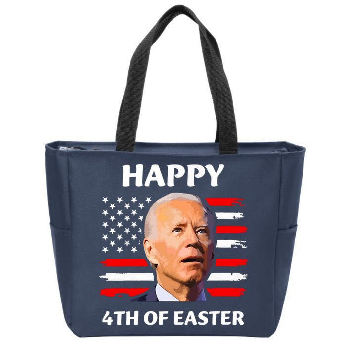 Funny Joe Biden Happy 4th Of Easter Confused 4th Of July Zip Tote Bag