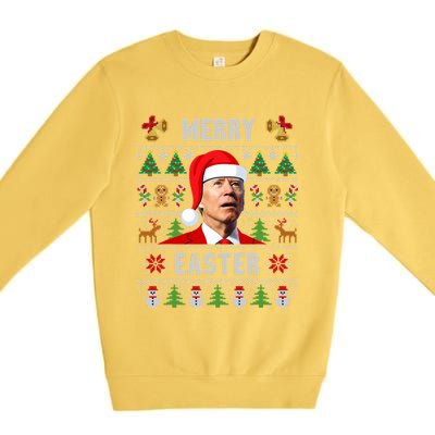 Funny Joe Biden Happy Easter Ugly Christmas Sweater Premium Crewneck Sweatshirt