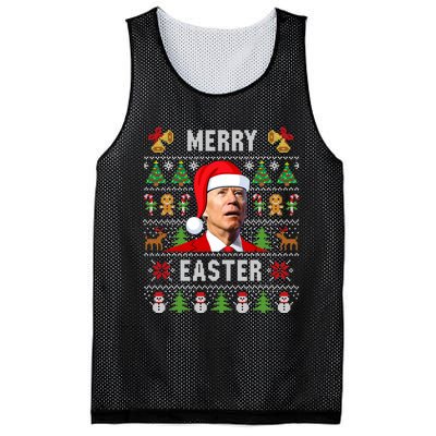 Funny Joe Biden Happy Easter Ugly Christmas Sweater Mesh Reversible Basketball Jersey Tank