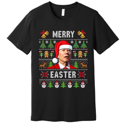 Funny Joe Biden Happy Easter Ugly Christmas Sweater Premium T-Shirt