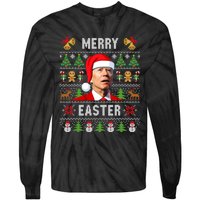 Funny Joe Biden Happy Easter Ugly Christmas Sweater Tie-Dye Long Sleeve Shirt