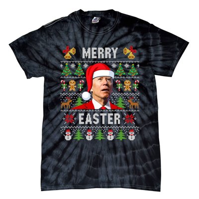 Funny Joe Biden Happy Easter Ugly Christmas Sweater Tie-Dye T-Shirt