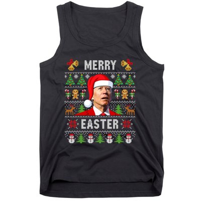 Funny Joe Biden Happy Easter Ugly Christmas Sweater Tank Top