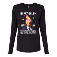 Funny Joe Biden Confused Happy Uh Uh Republican Birthday Womens Cotton Relaxed Long Sleeve T-Shirt