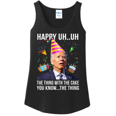 Funny Joe Biden Confused Happy Uh Uh Republican Birthday Ladies Essential Tank