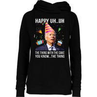 Funny Joe Biden Confused Happy Uh Uh Republican Birthday Womens Funnel Neck Pullover Hood