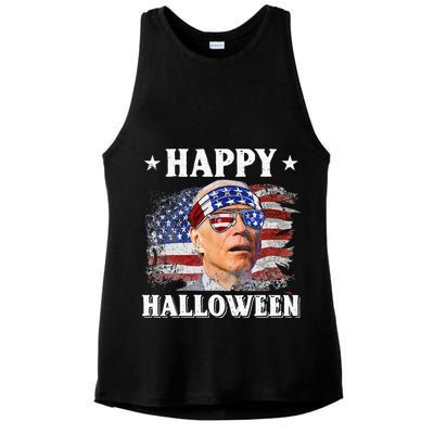 Funny Joe Biden Happy Halloween Confused 4th Of July Ladies PosiCharge Tri-Blend Wicking Tank