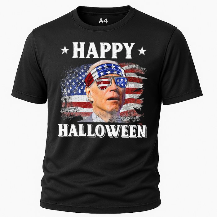 Funny Joe Biden Happy Halloween Confused 4th Of July Cooling Performance Crew T-Shirt