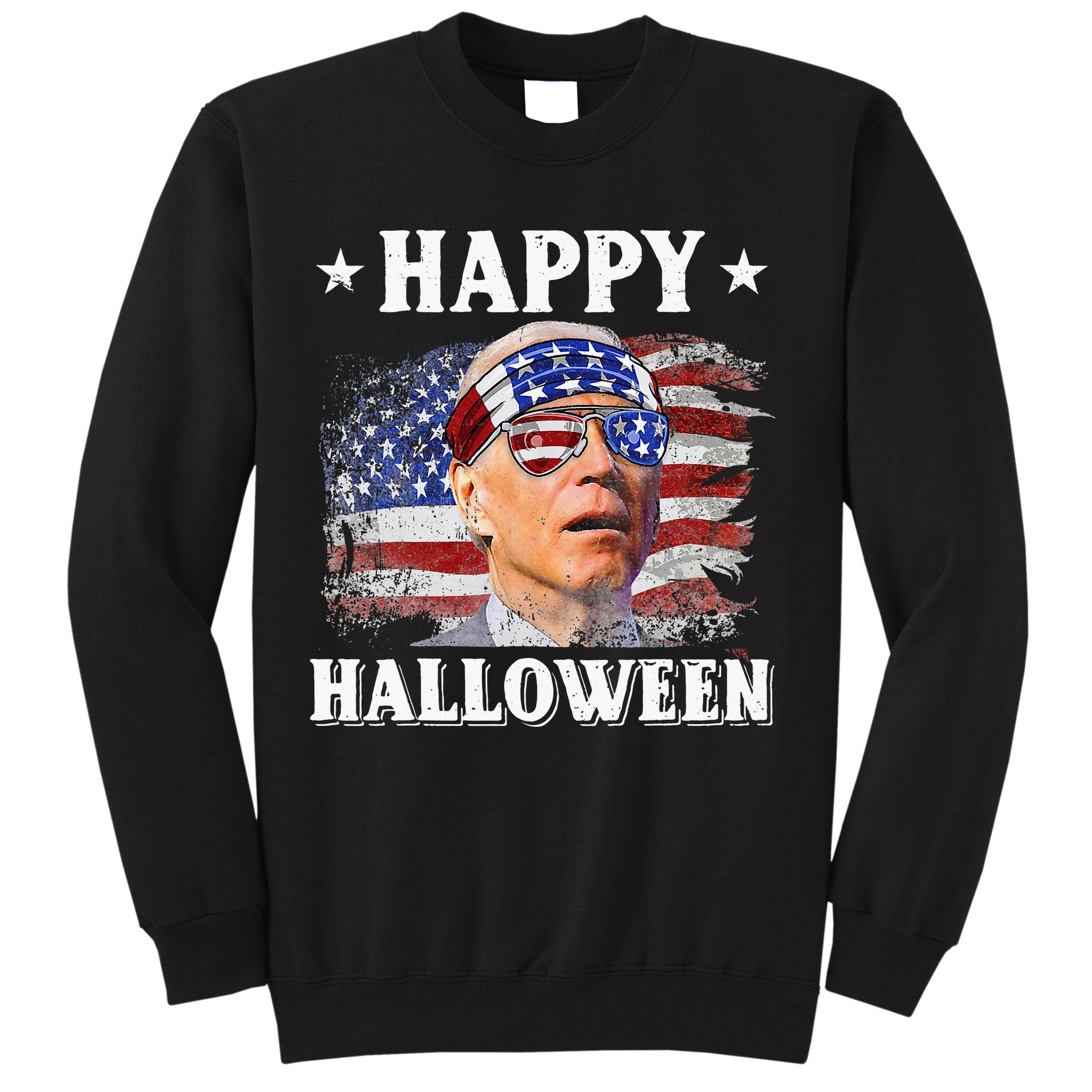 Funny Joe Biden Happy Halloween Confused 4th Of July Sweatshirt