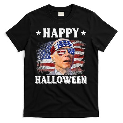 Funny Joe Biden Happy Halloween Confused 4th Of July T-Shirt