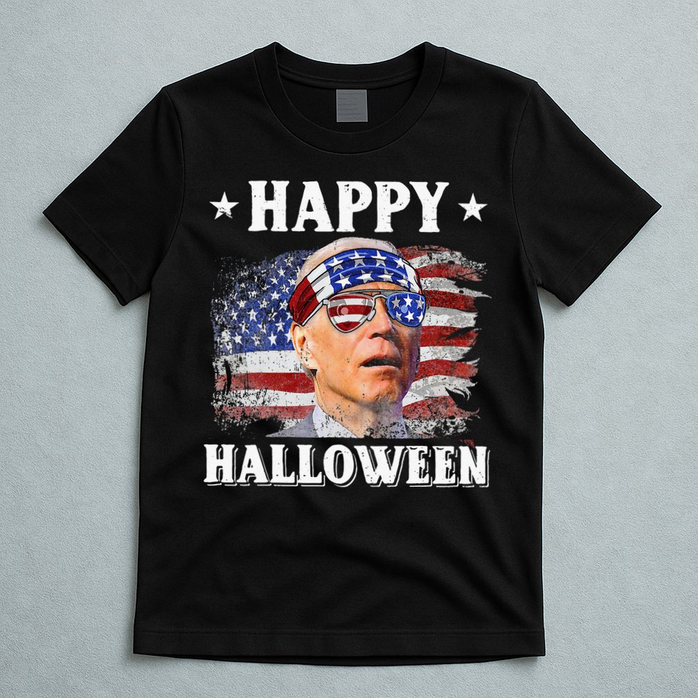 Funny Joe Biden Happy Halloween Confused 4th Of July T-Shirt