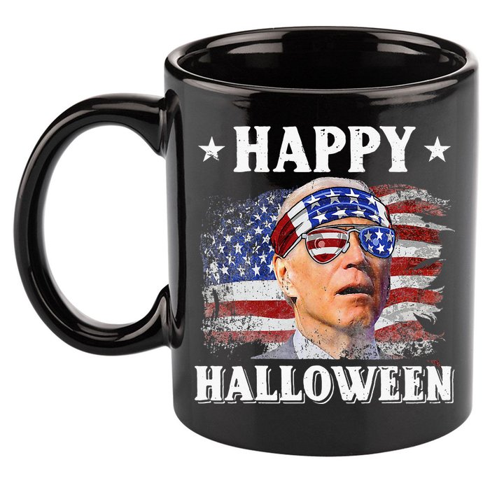 Funny Joe Biden Happy Halloween Confused 4th Of July 11oz C Handle Ceramic Mug