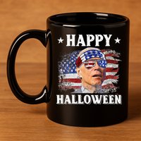 Funny Joe Biden Happy Halloween Confused 4th Of July 11oz C Handle Ceramic Mug