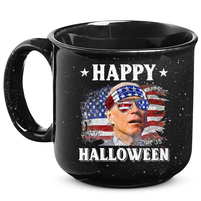 Funny Joe Biden Happy Halloween Confused 4th Of July 15oz Campfire Ceramic Mug