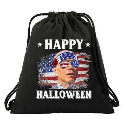 Funny Joe Biden Happy Halloween Confused 4th Of July Drawstring Bag