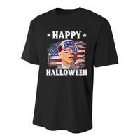 Funny Joe Biden Happy Halloween Confused 4th Of July Youth Performance Sprint T-Shirt