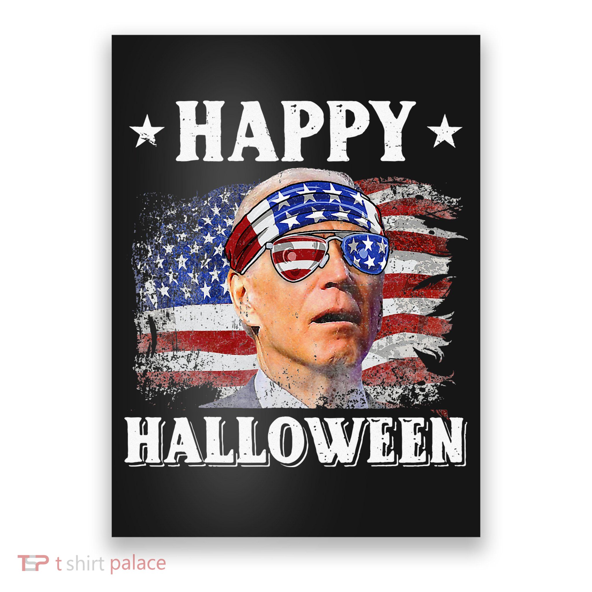 Funny Joe Biden Happy Halloween Confused 4th Of July Poster
