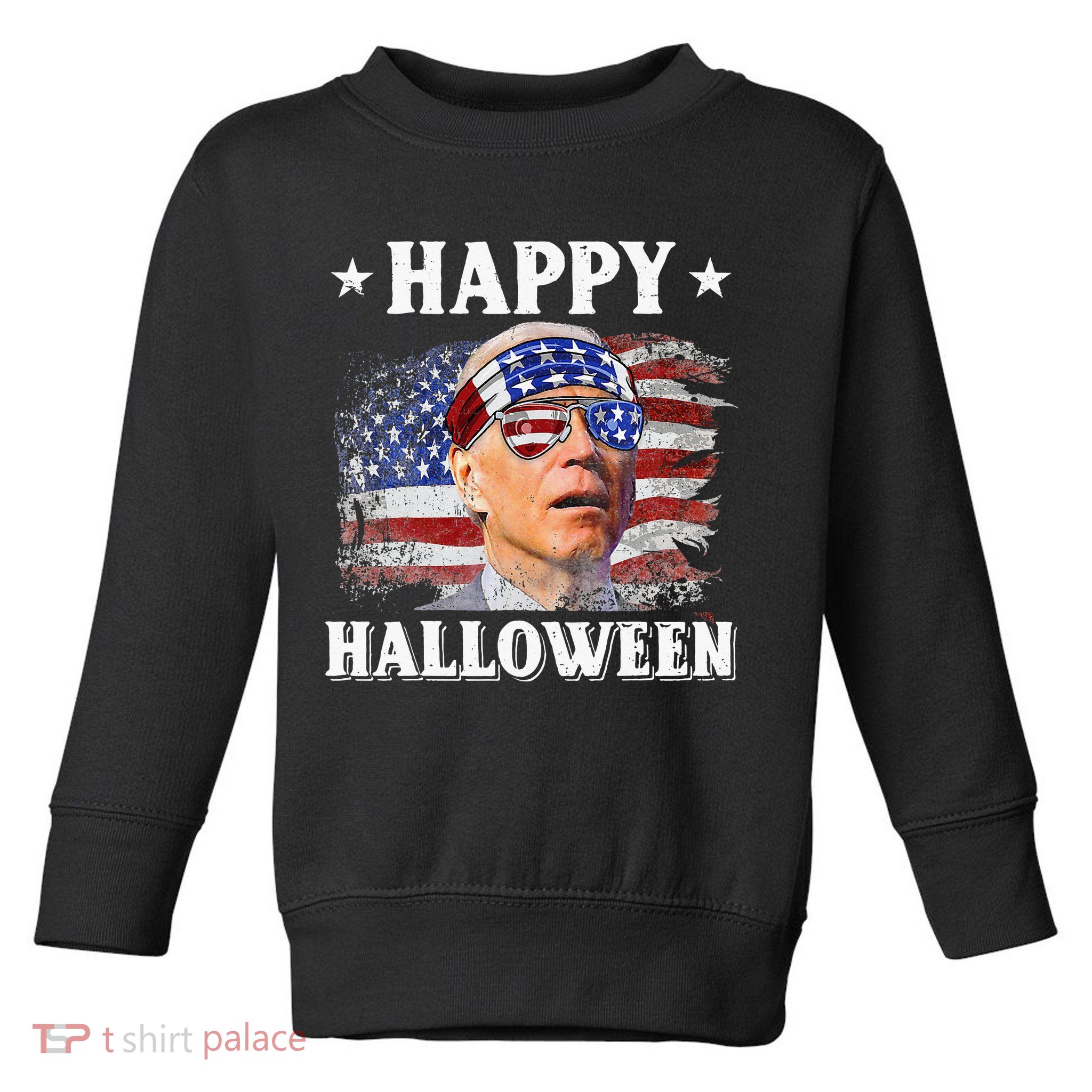 Funny Joe Biden Happy Halloween Confused 4th Of July Toddler Sweatshirt