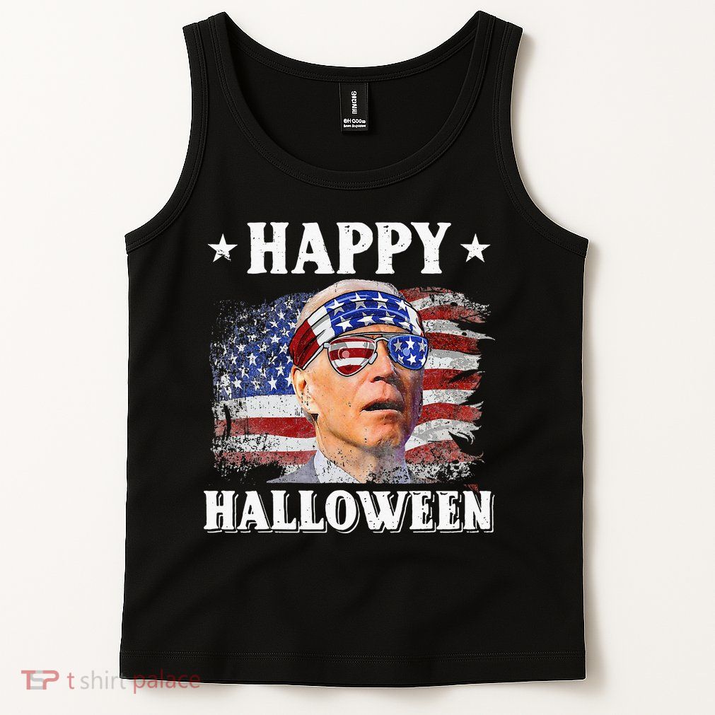 Funny Joe Biden Happy Halloween Confused 4th Of July Tank Top
