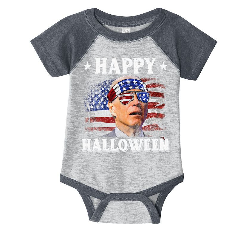 Funny Joe Biden Happy Halloween Confused 4th Of July Infant Baby Jersey Bodysuit