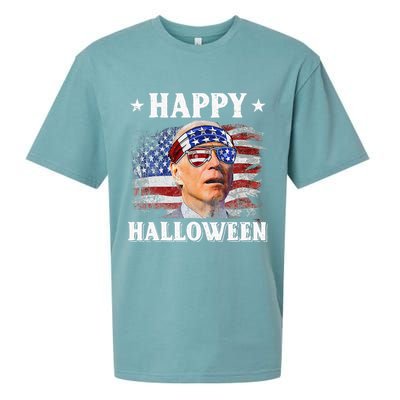 Funny Joe Biden Happy Halloween Confused 4th Of July Sueded Cloud Jersey T-Shirt