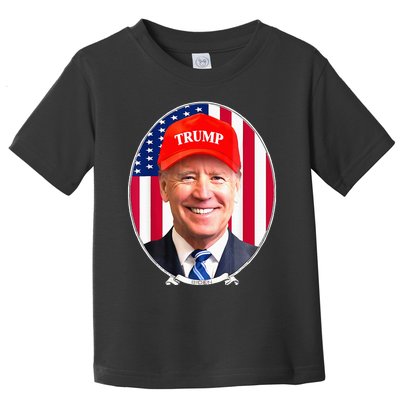 Funny Joe Biden Wearing Hat Trump Toddler T-Shirt