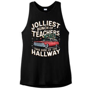 Funny Jolliest Bunch Of Teachers This Side Of The Hallway Ladies PosiCharge Tri-Blend Wicking Tank