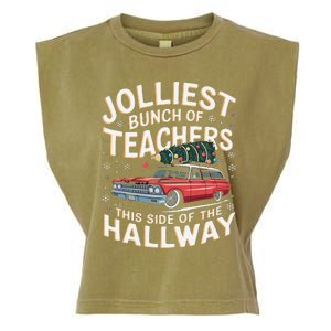 Funny Jolliest Bunch Of Teachers This Side Of The Hallway Garment-Dyed Women's Muscle Tee