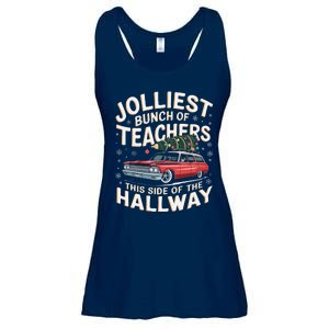 Funny Jolliest Bunch Of Teachers This Side Of The Hallway Ladies Essential Flowy Tank